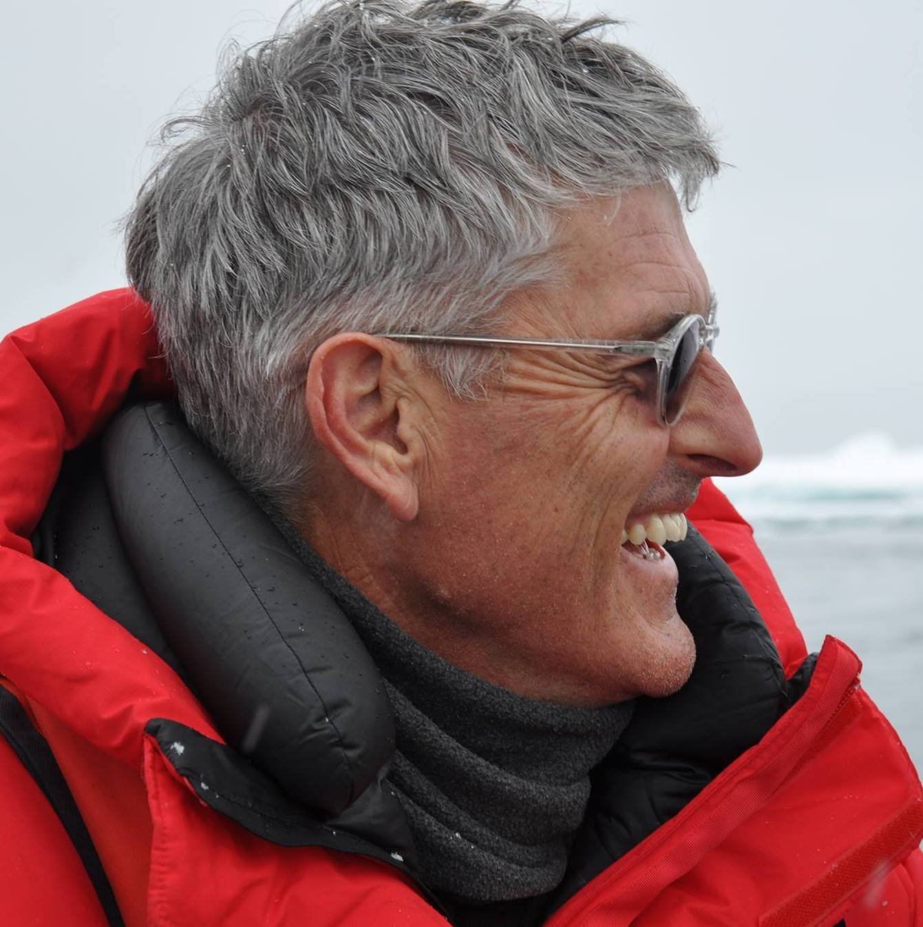 A portrait of a person in a heavy winter parka.