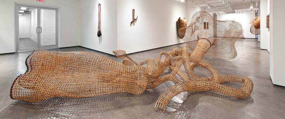A large sculpture in a gallery.
