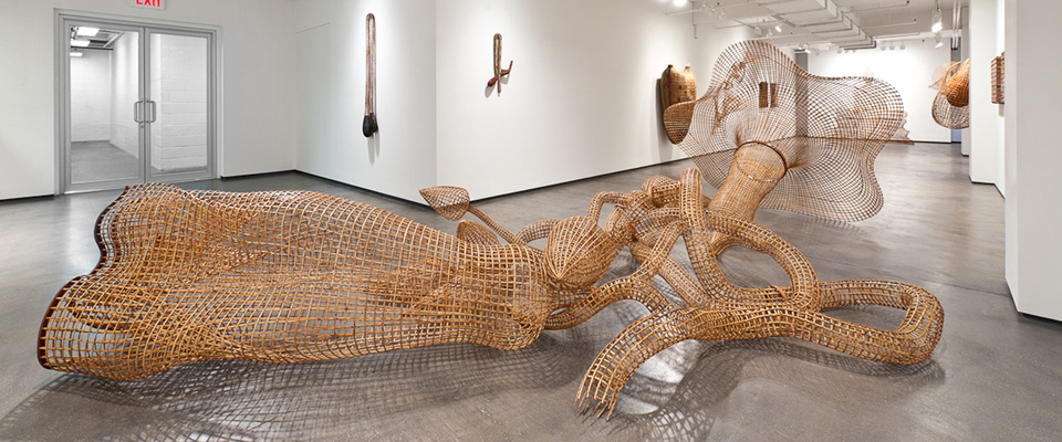 A large sculpture in a gallery.