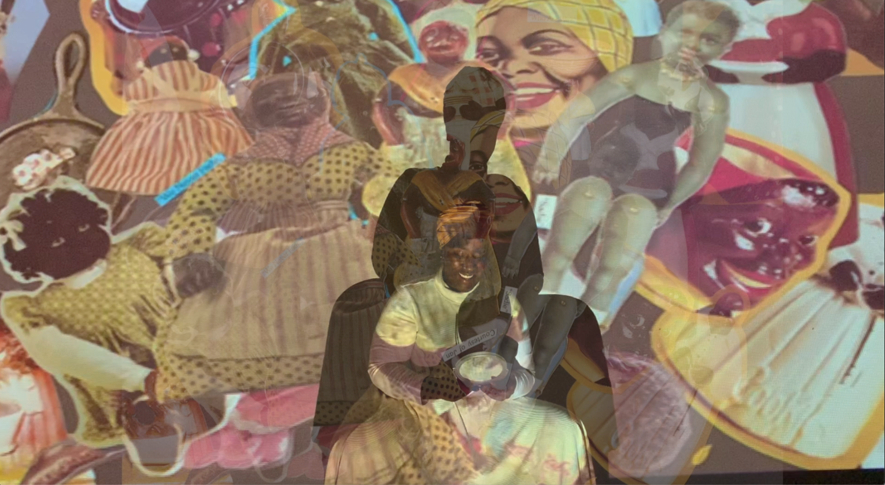 A set of overlaid images of the