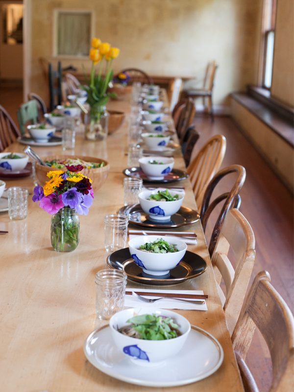 Food on a table