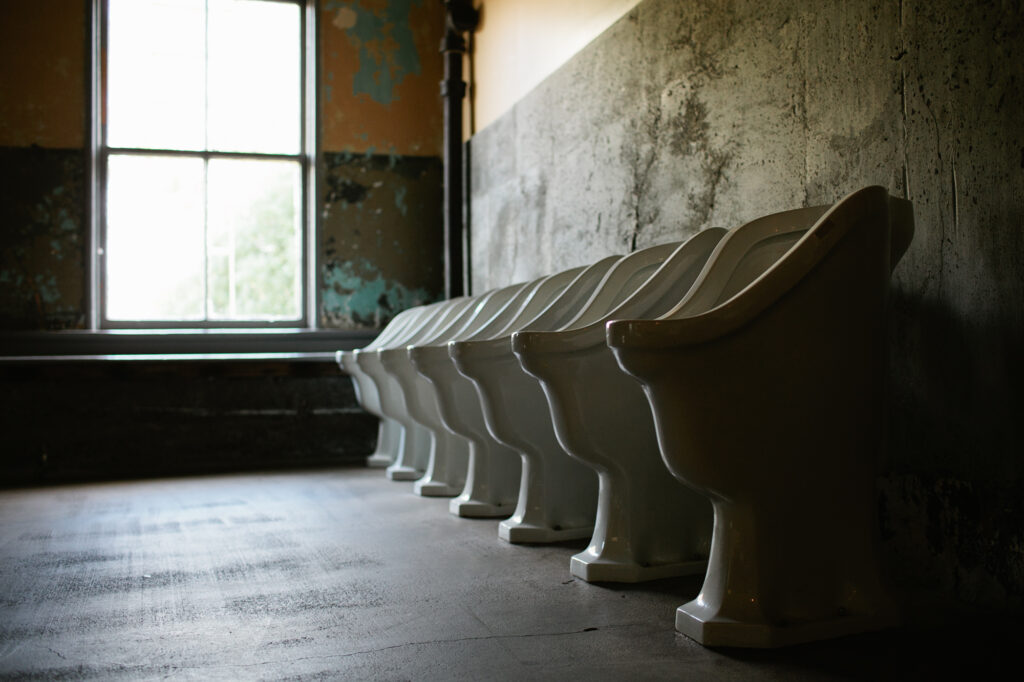 A row of urinals