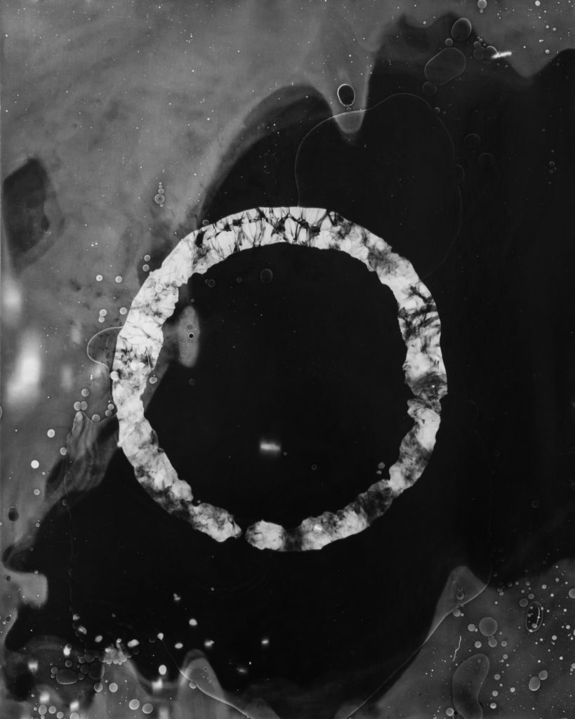 Black and white photo of a ring of air