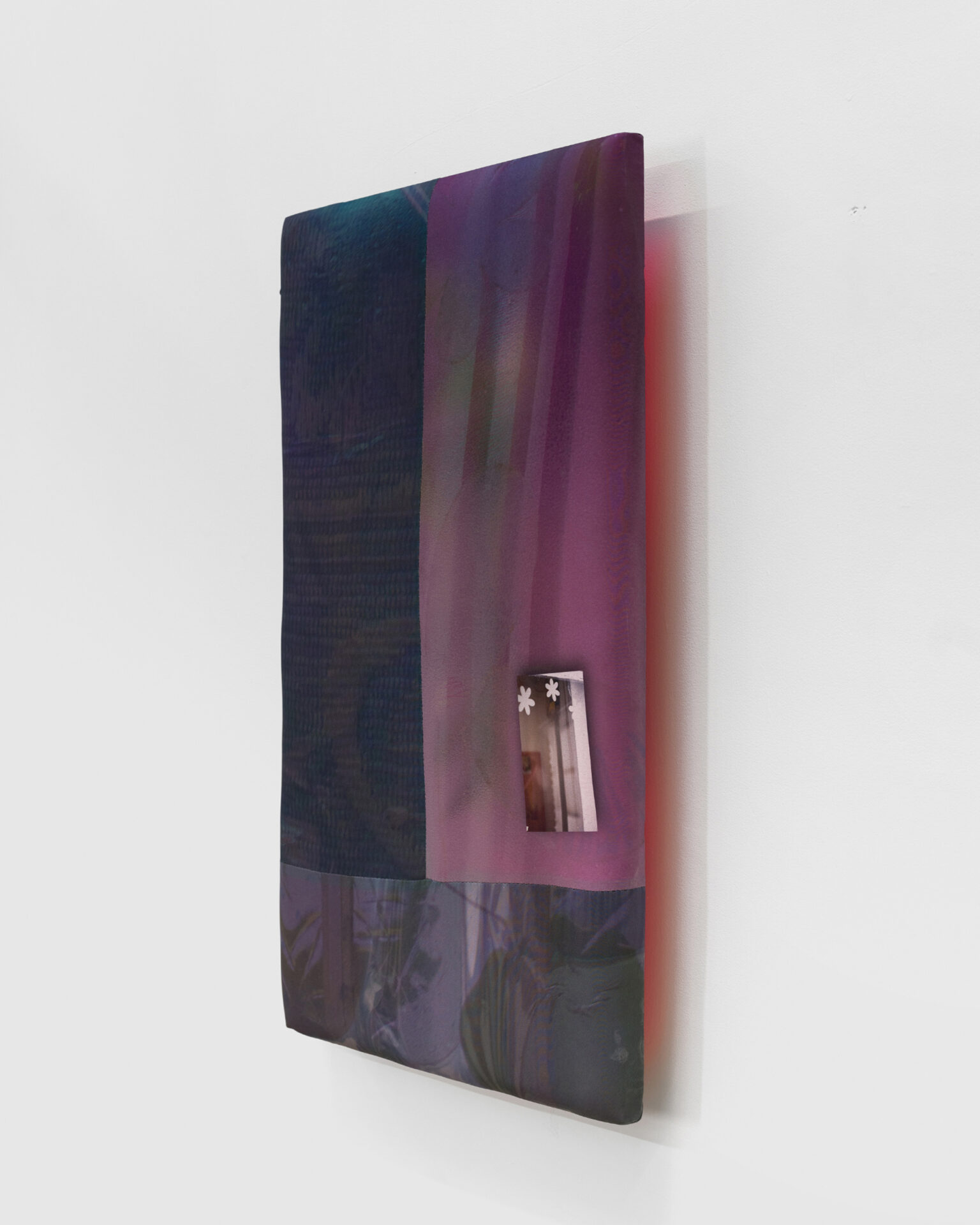 Abstract painting in purple and black