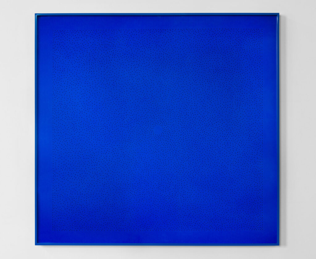 Blue square monochrome