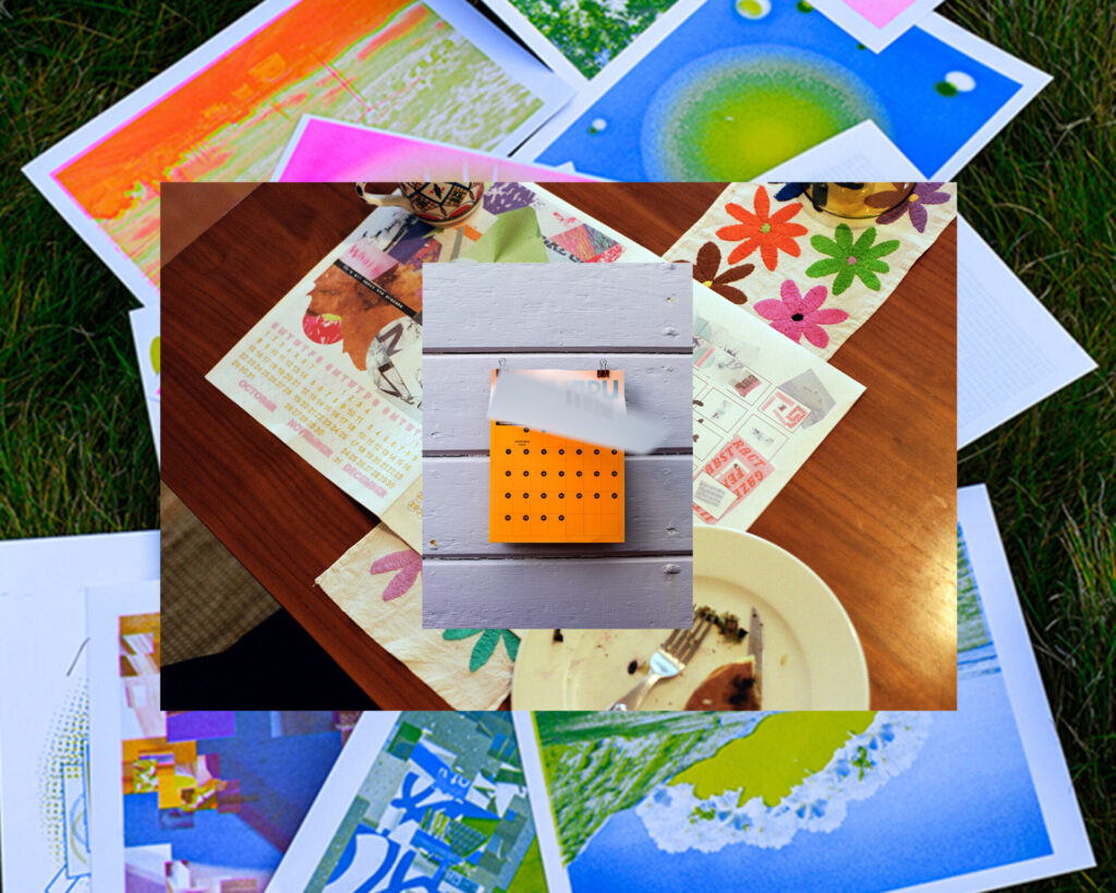A digital collage of various calendars